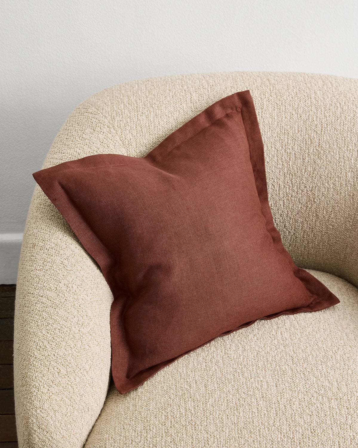 Cacao 100% French Flax Linen Cushion Cover