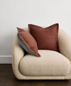 Cacao & Lagoon 100% French Flax Linen Cushion Cover