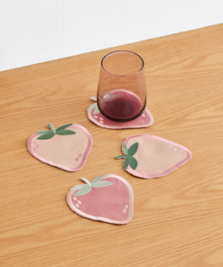 Les Fruits Fraise Coasters (Set of Four)