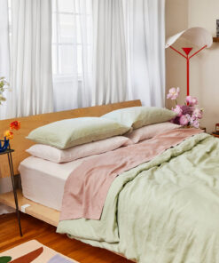 Sage. Rosewater & Lavender 100% French Flax Linen Bedding Bundle
