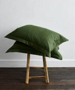 Olive Quilted Pillowcases (Set of Two)