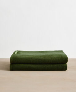 Moss Cotton Terry Bath Sheets (Set of Two)