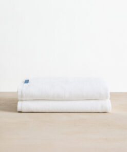 Crisp White Cotton Terry Bath Sheets (Set of Two)