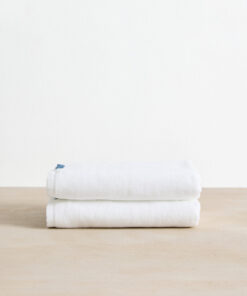 Crisp White Cotton Terry Bath Towels (Set of Two)