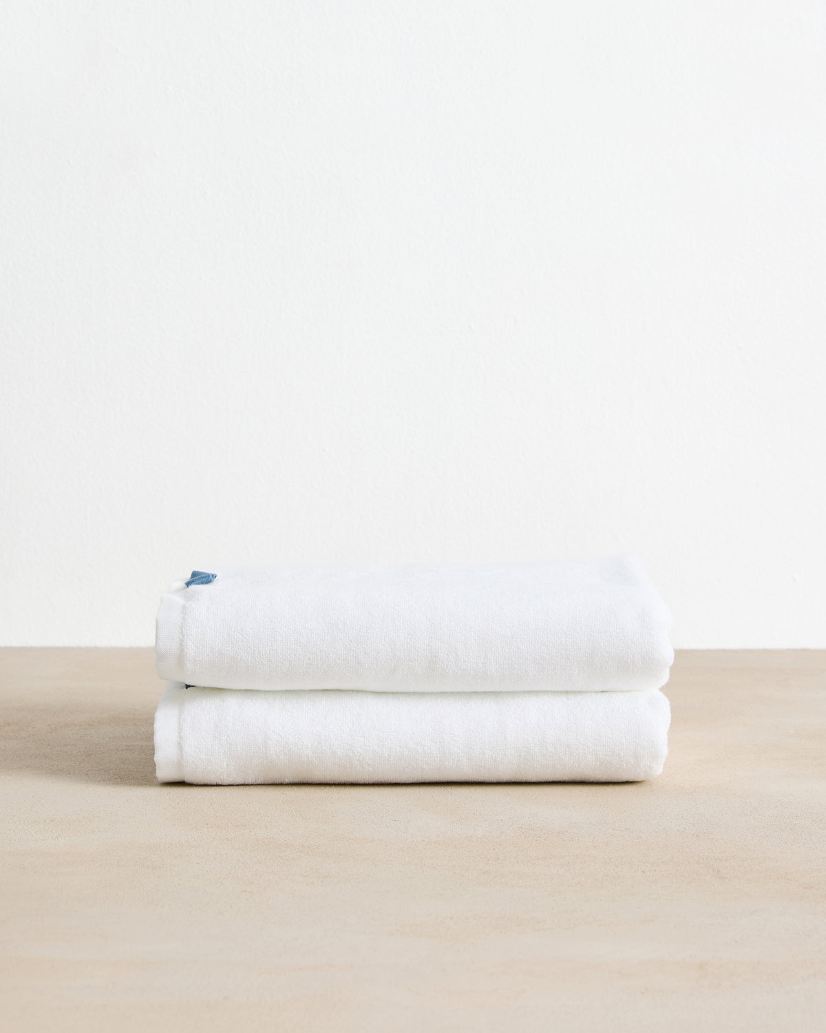 Crisp White Cotton Terry Bath Towels (Set of Two)
