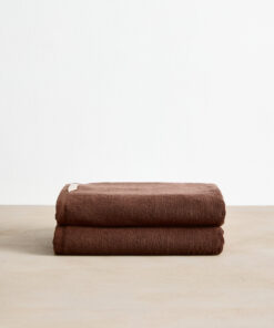 Espresso Cotton Terry Bath Towels (Set of Two)