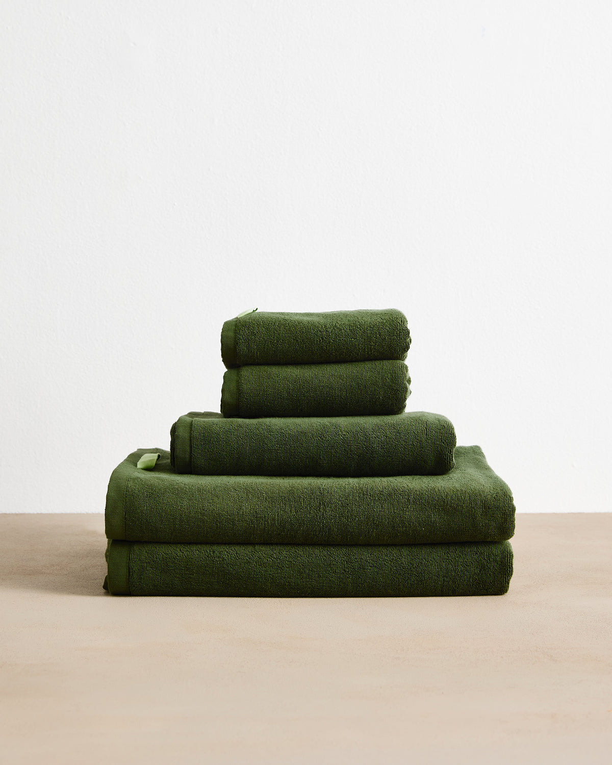 Moss Cotton Terry Bath Sheet Bundle