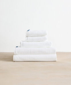 Crisp White Cotton Terry Towel Bath Bundle