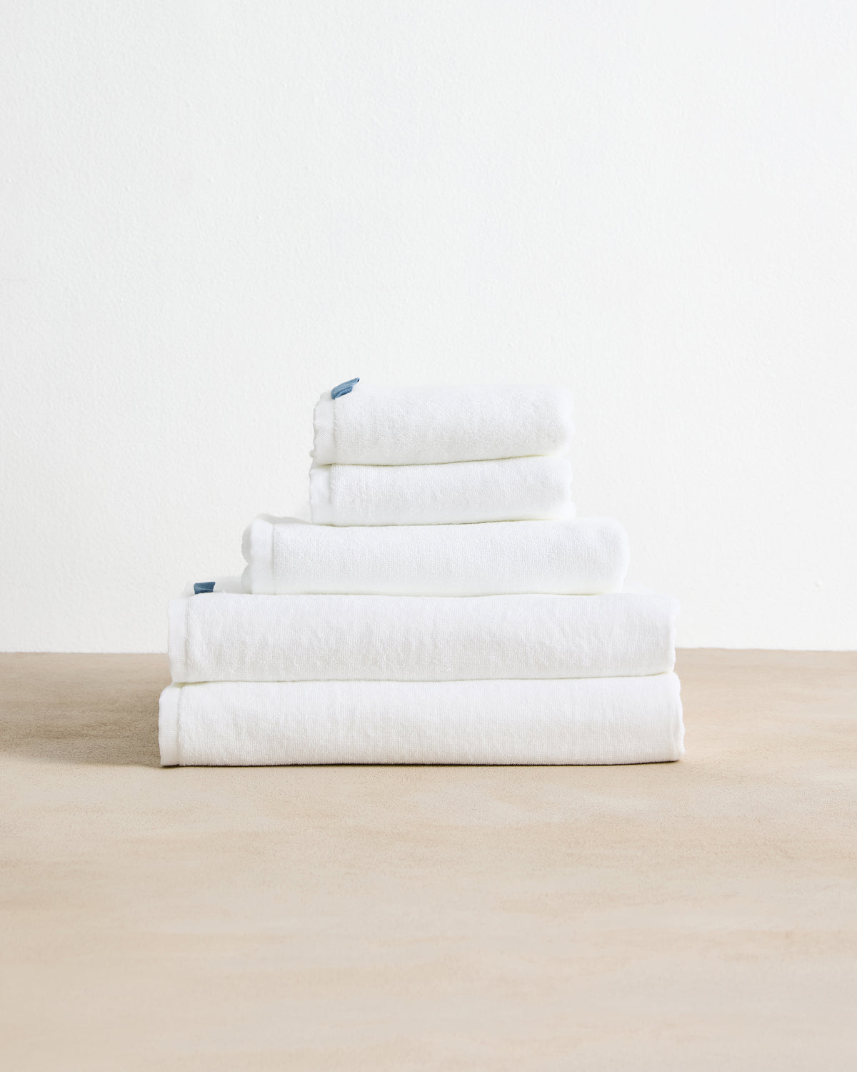 Crisp White Cotton Terry Towel Bath Bundle