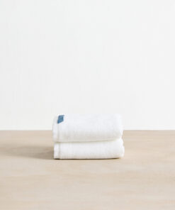 Crisp White Cotton Terry Hand Towels (Set of Two)