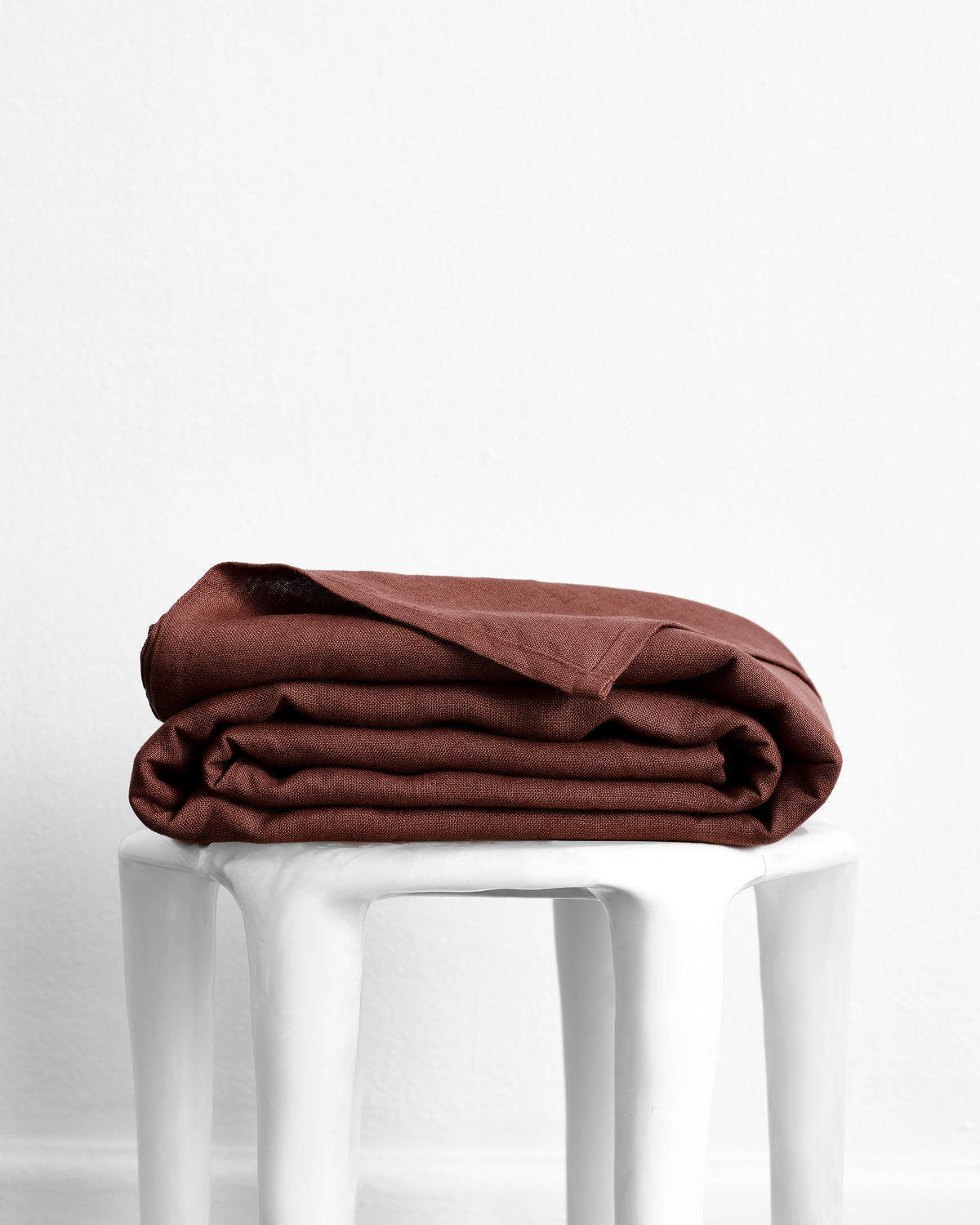 Cacao Heavy Linen Bed Cover - Image 4