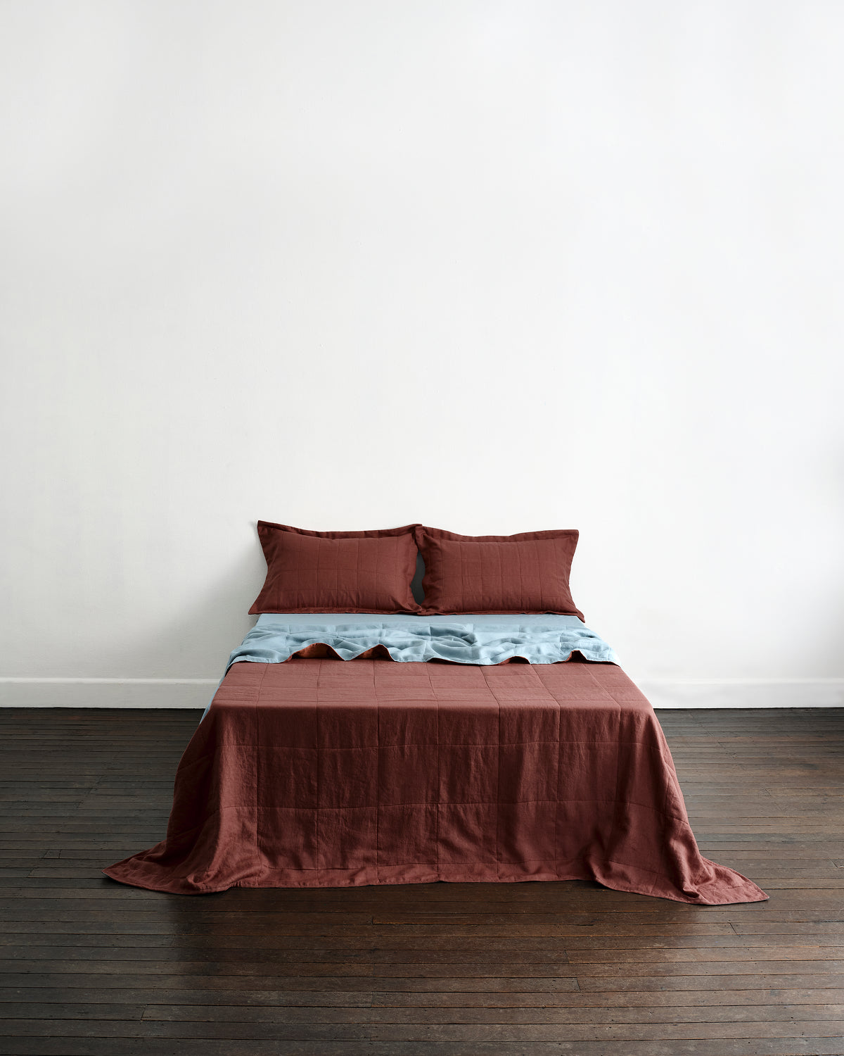 Cacao & Lagoon Two-Tone Quilt