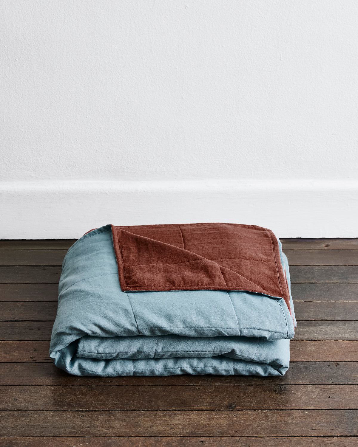 Cacao & Lagoon Two-Tone Quilt - Image 3