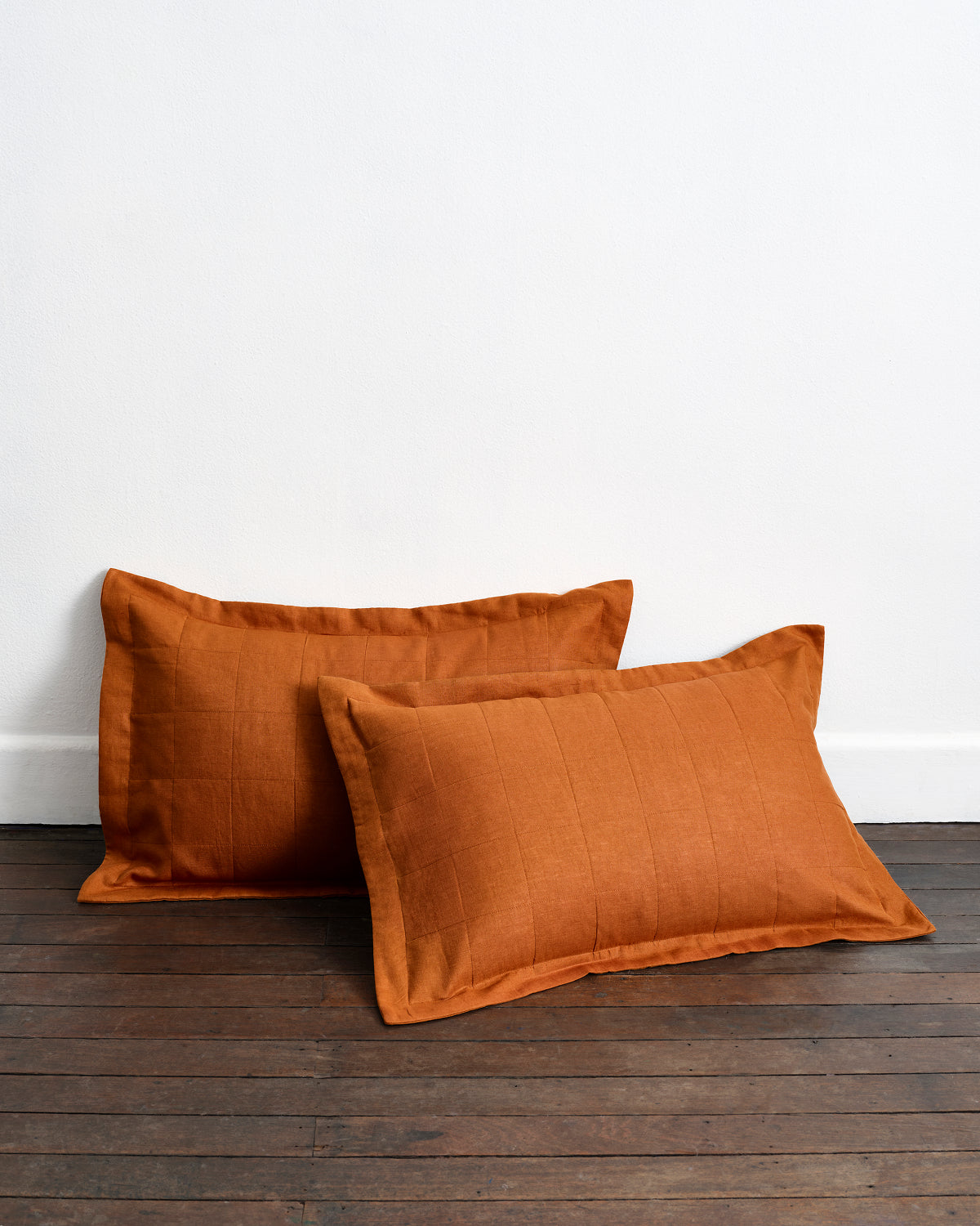Rust Quilted Pillowcases (Set of Two) - Image 2