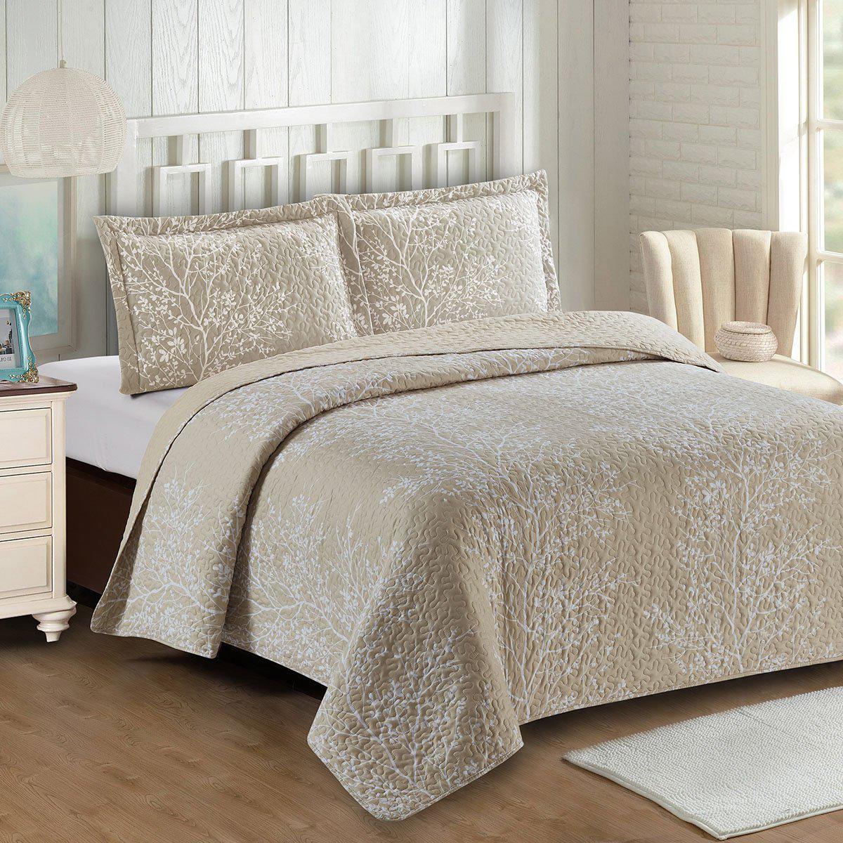 Odette Beige Quilt - Bedspread Set - Image 3