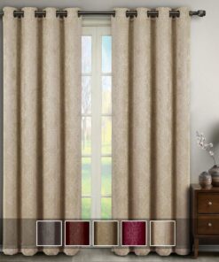 Bella Blackout Weave Paisley Grommet Curtain Panels (Set of 2)