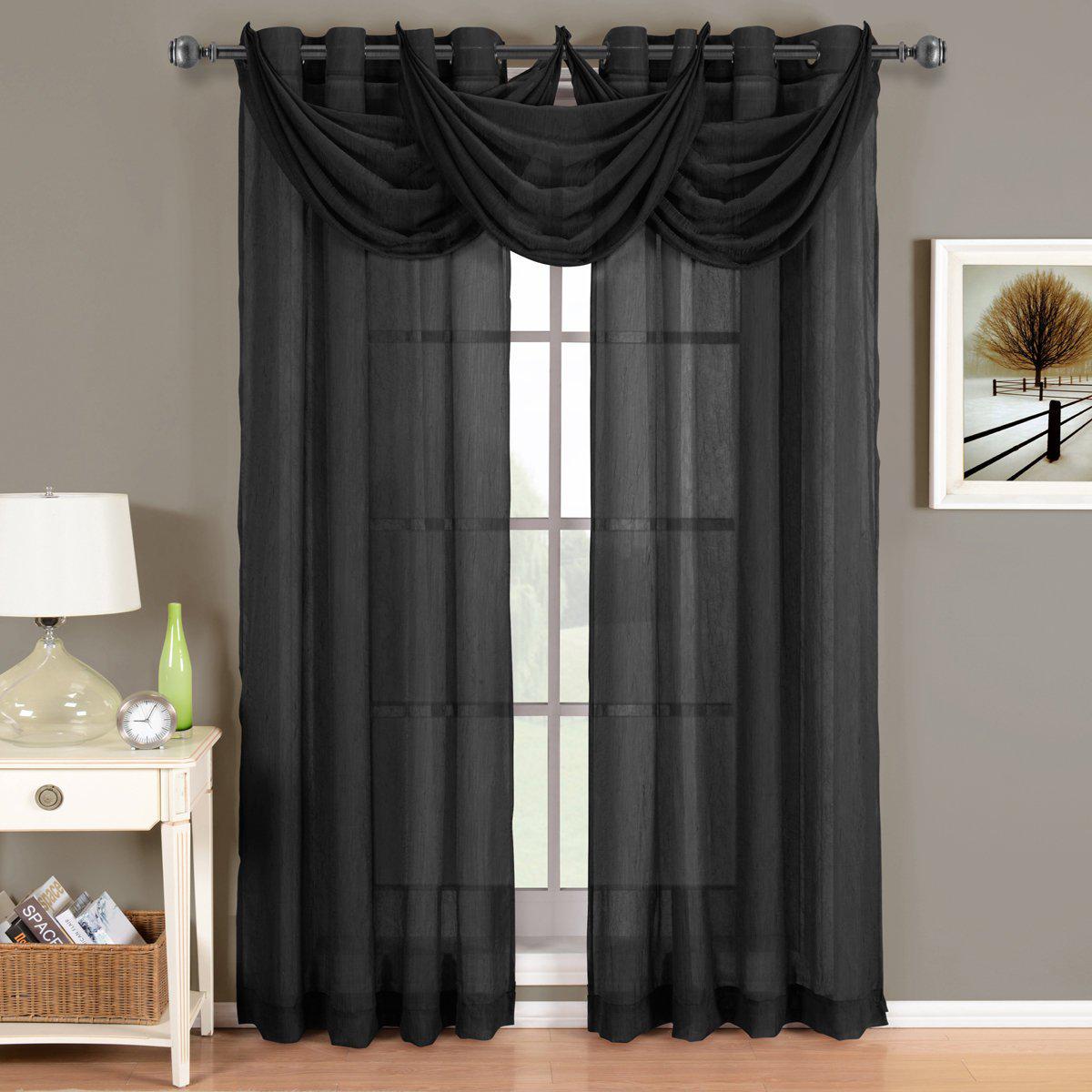 Abri Grommet Crushed Sheer Curtain Panel (Single) - Image 9