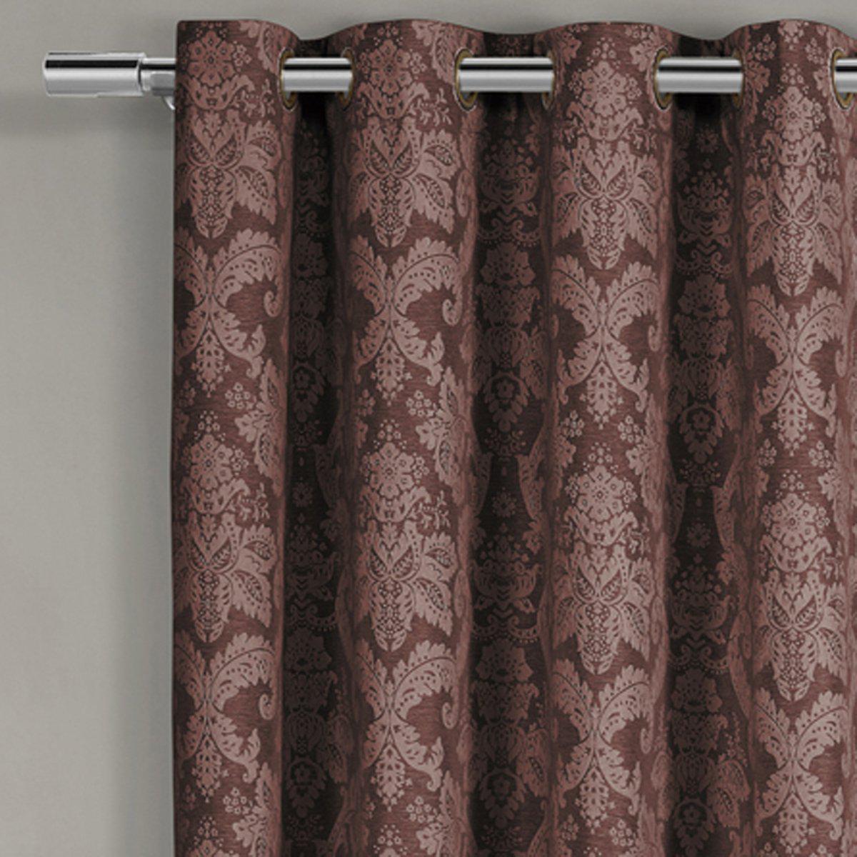 Blair Damask Floral Curtains Jacquard Drapes Grommet Top Panels (Set of 2) - Image 4