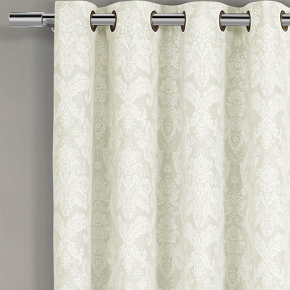 Blair Damask Floral Curtains Jacquard Drapes Grommet Top Panels (Set of 2) - Image 6