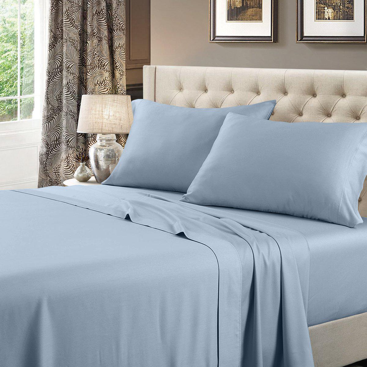 Split Top Flex-Top King Sheet Set - Solid 600 Thread Count - Image 4