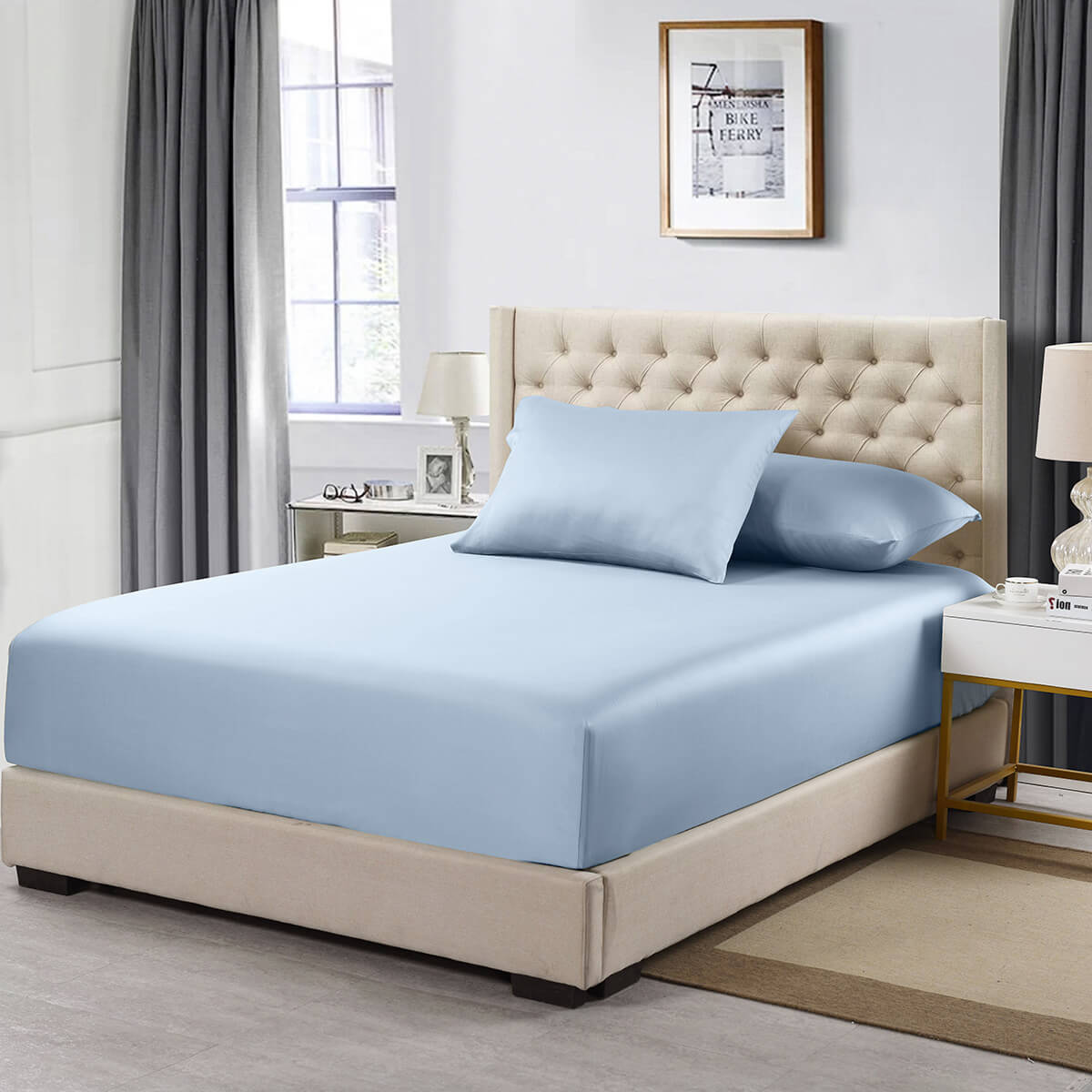 Percale Extra Deep Fitted (22 Inches) Fitted Sheet Only - Image 15