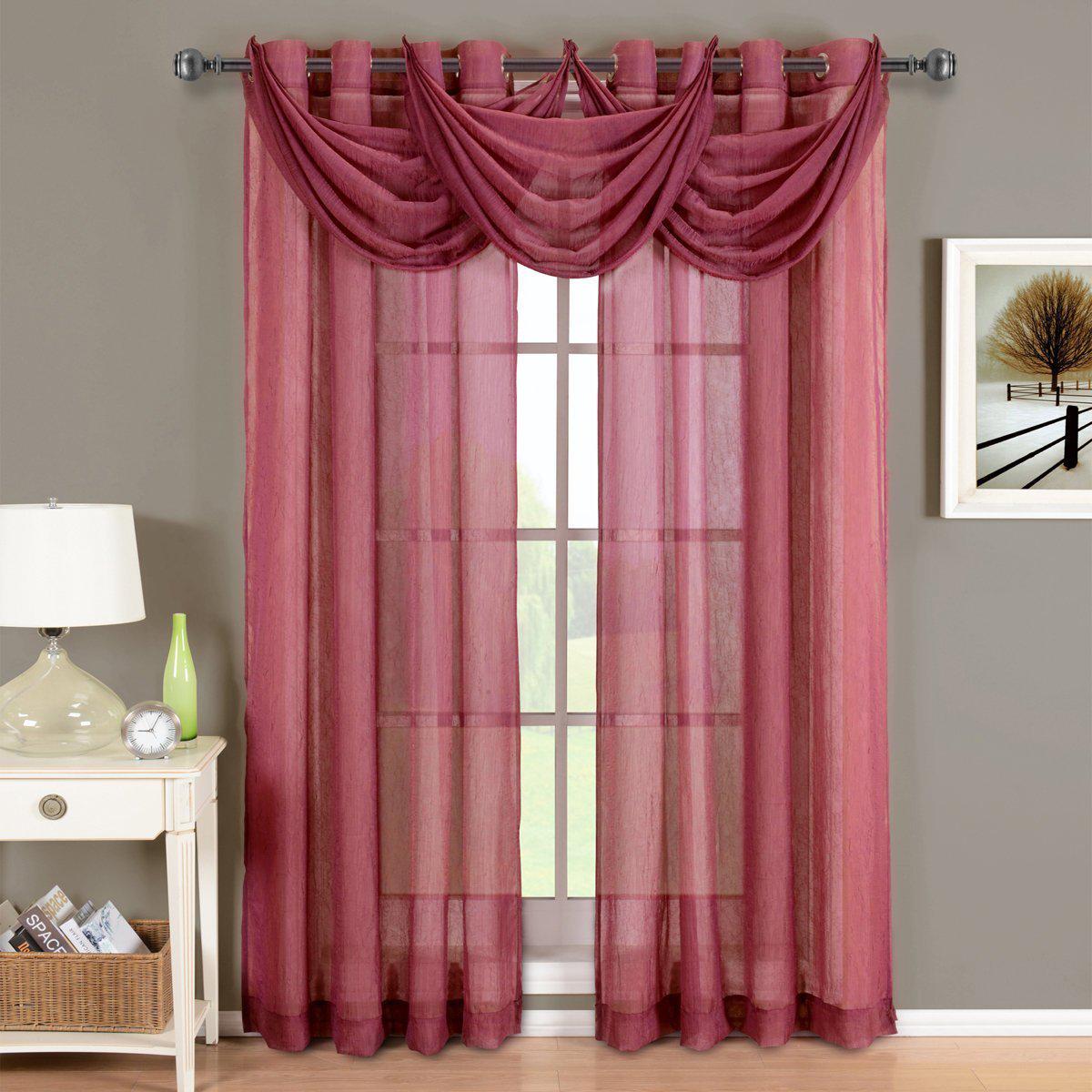 Abri Grommet Crushed Sheer Curtain Panel (Single) - Image 20