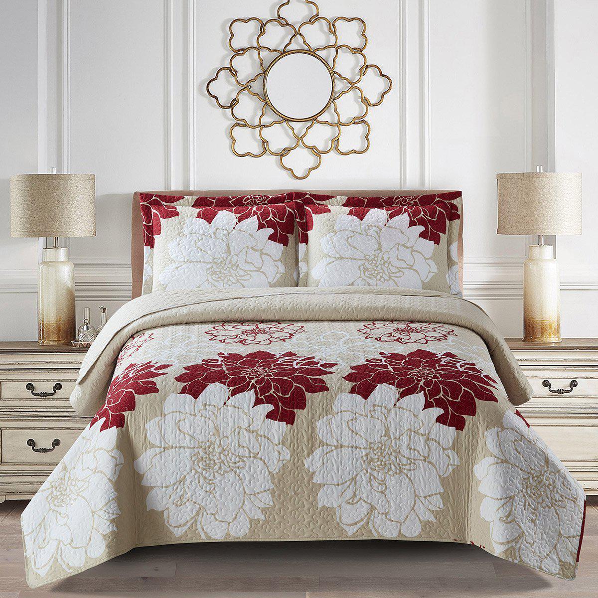 Helena Burgundy Quilt - Bedspread Set - Image 5