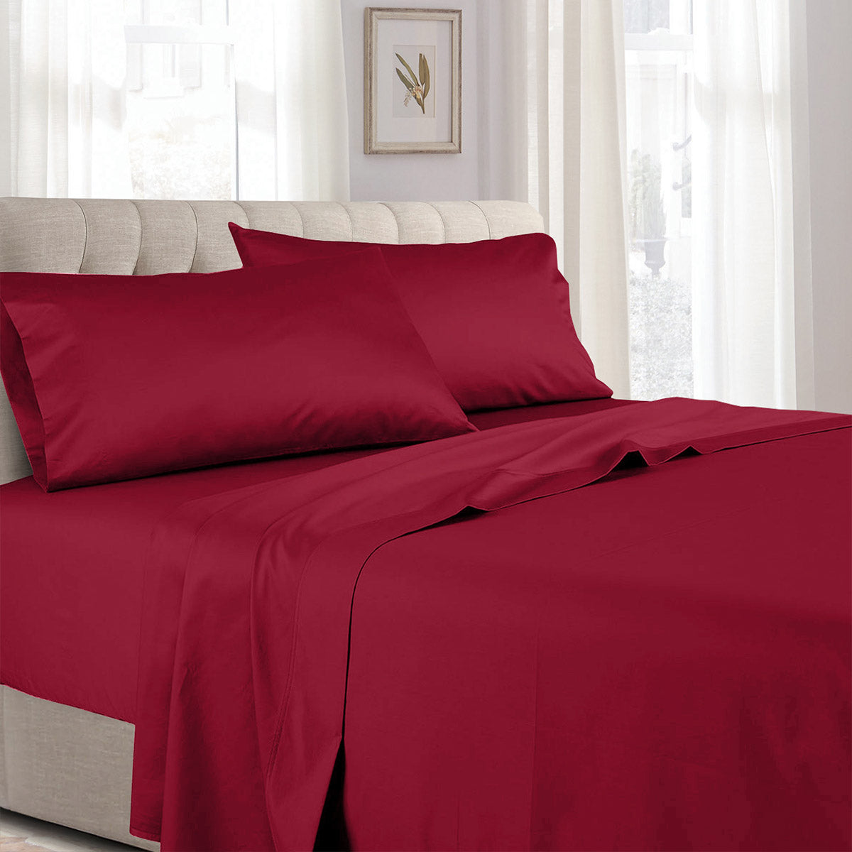 Soft Cotton Sateen Sheet Set - Extra Deep Fitted (22 inches) - Image 15