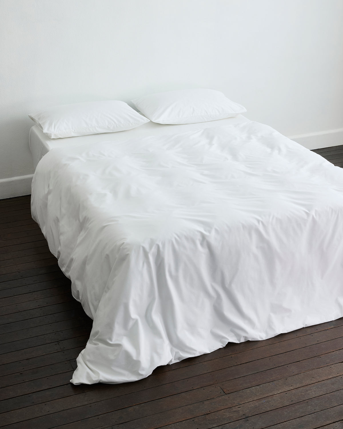 Crisp White Organic Cotton Percale Duvet Cover - Image 3