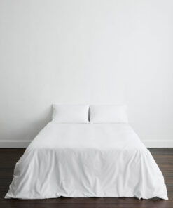 Crisp White Organic Cotton Percale Bedding Set