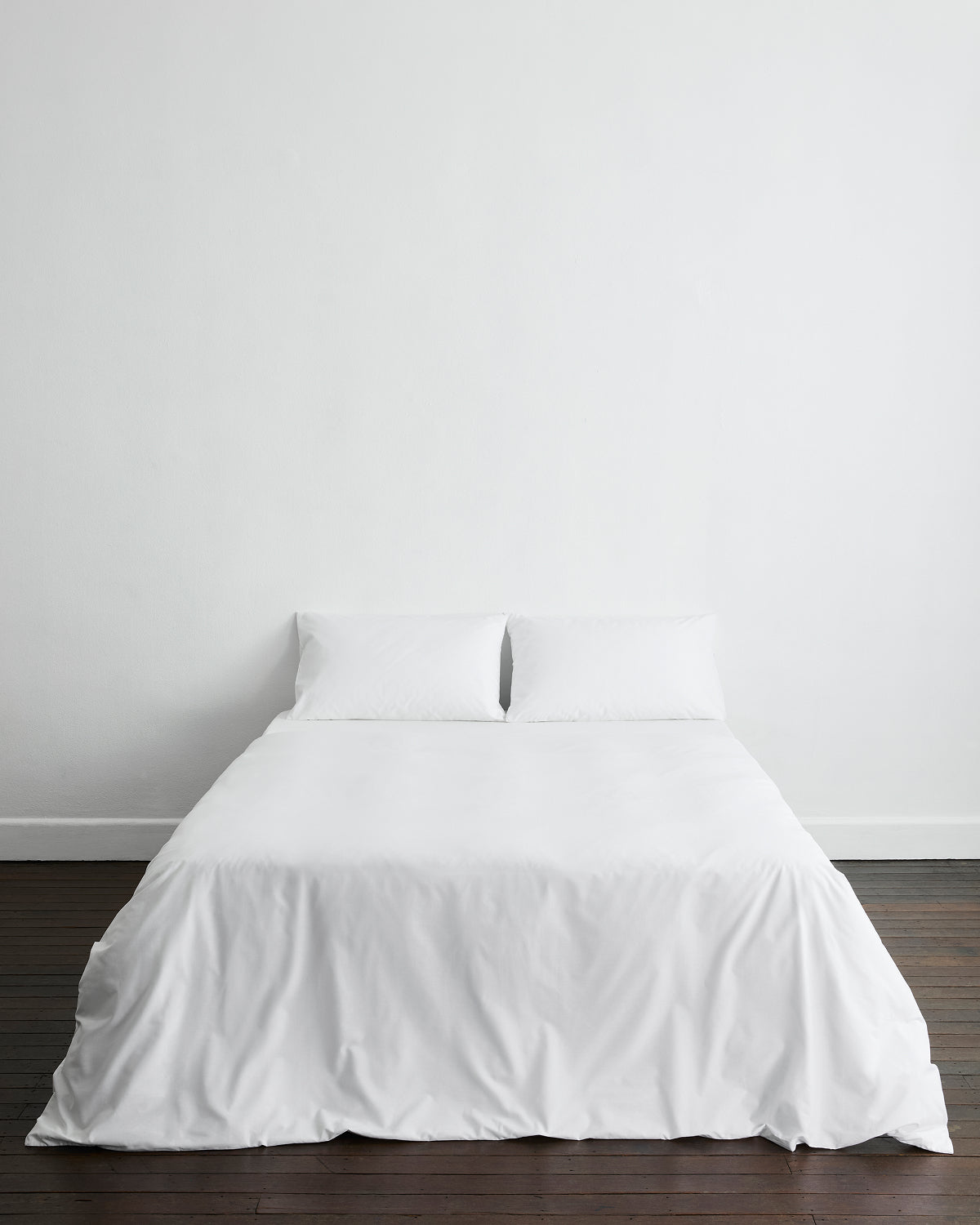 Crisp White Organic Cotton Percale Duvet Cover - Image 2