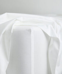 Crisp White Organic Cotton Percale Fitted Sheet