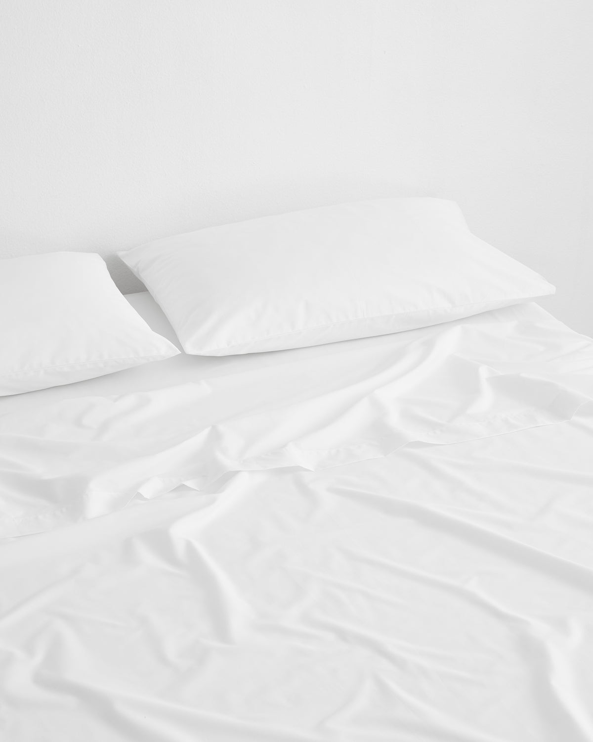 Crisp White Organic Cotton Percale King Pillowcases (Set of Two) - Image 2