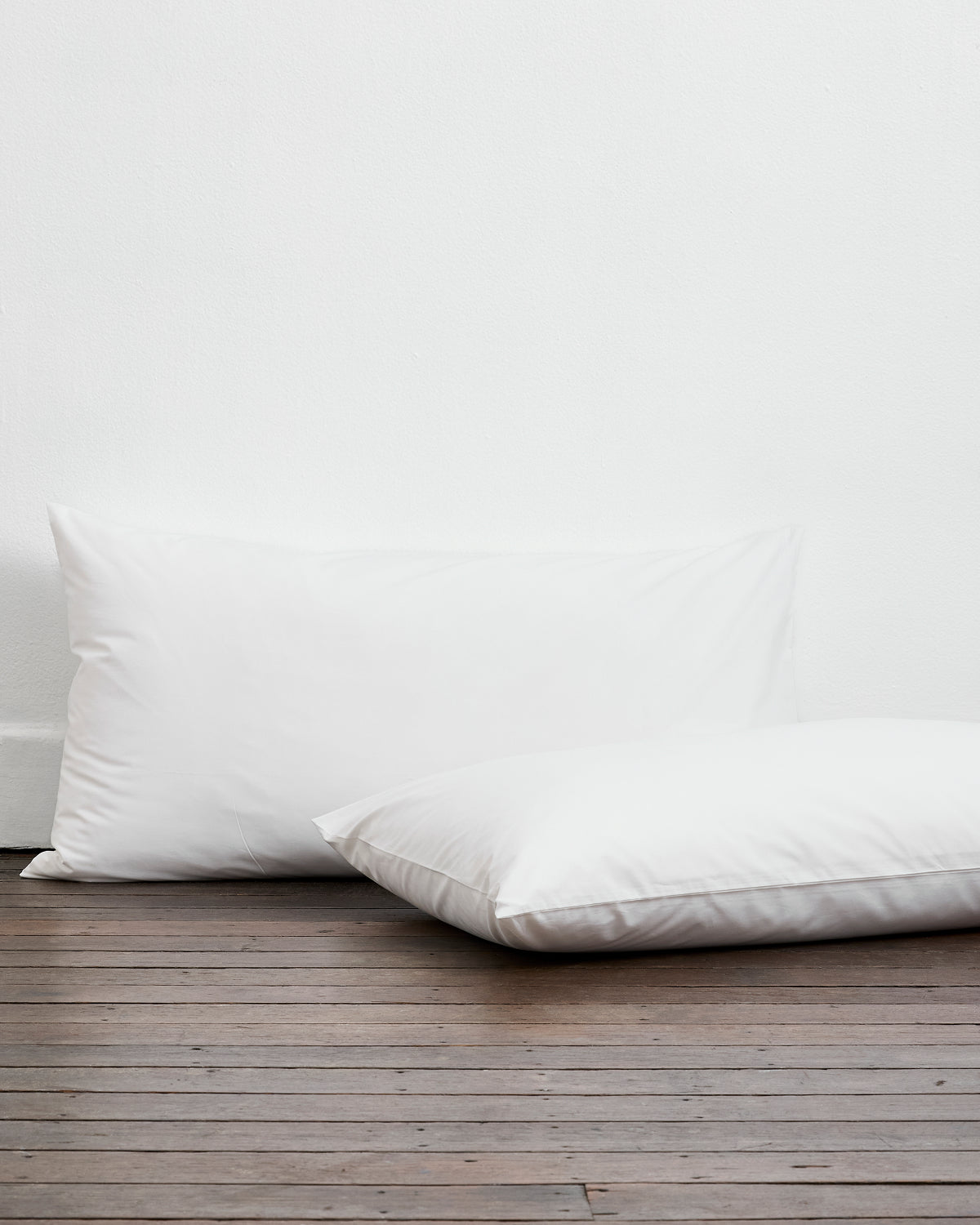 Crisp White Organic Cotton Percale King Pillowcases (Set of Two)