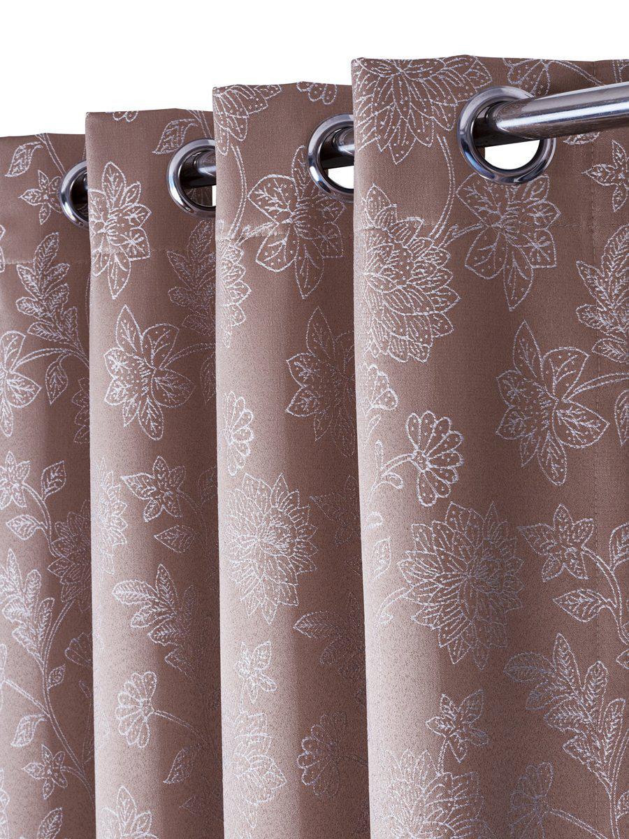 100% Blackout Curtain Panels Fannie - Woven Jacquard Triple Pass Thermal Insulated (Set of 2 Panels) - Image 2