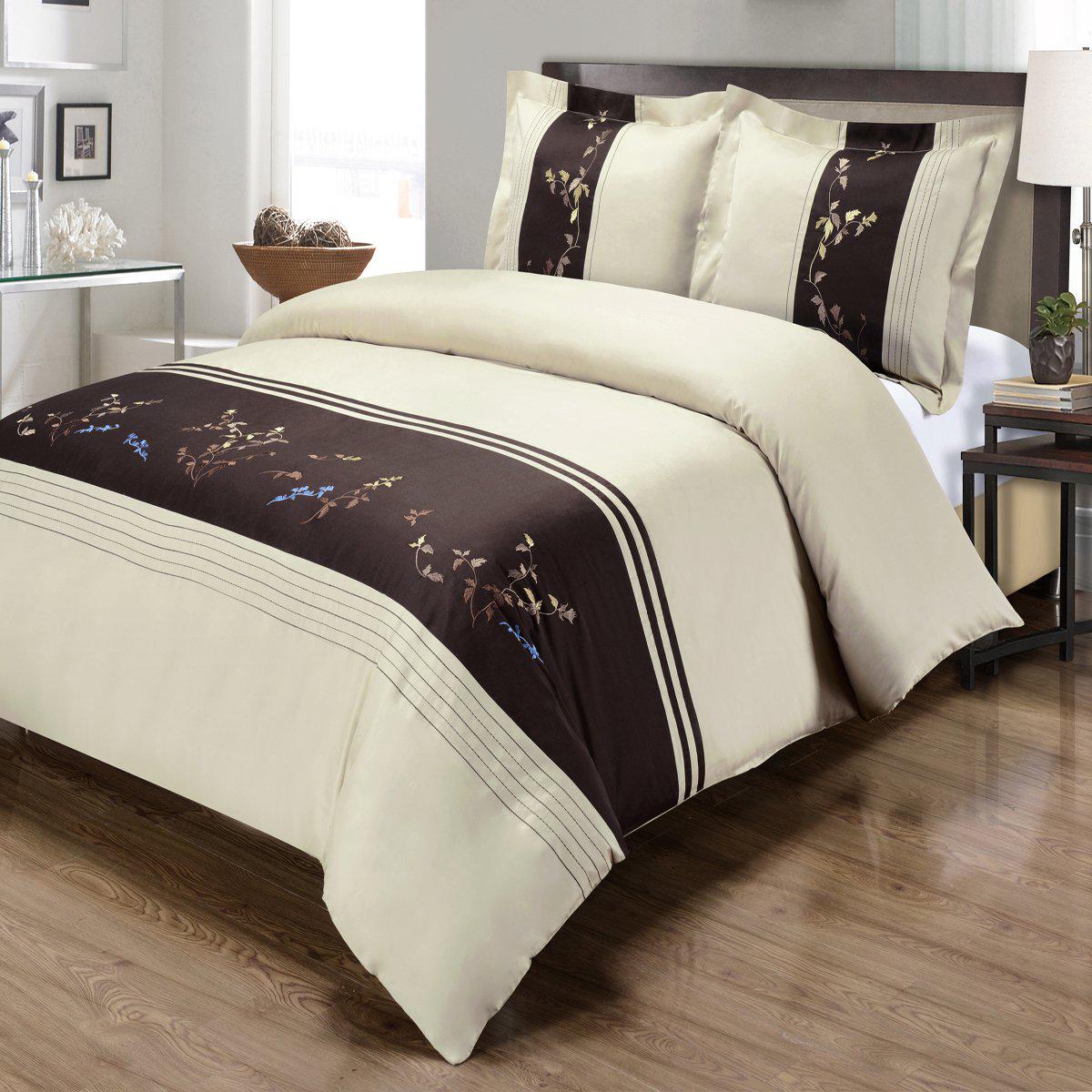 Celeste Cotton Embroidered Duvet Cover Sets. Full/Queen - Image 4