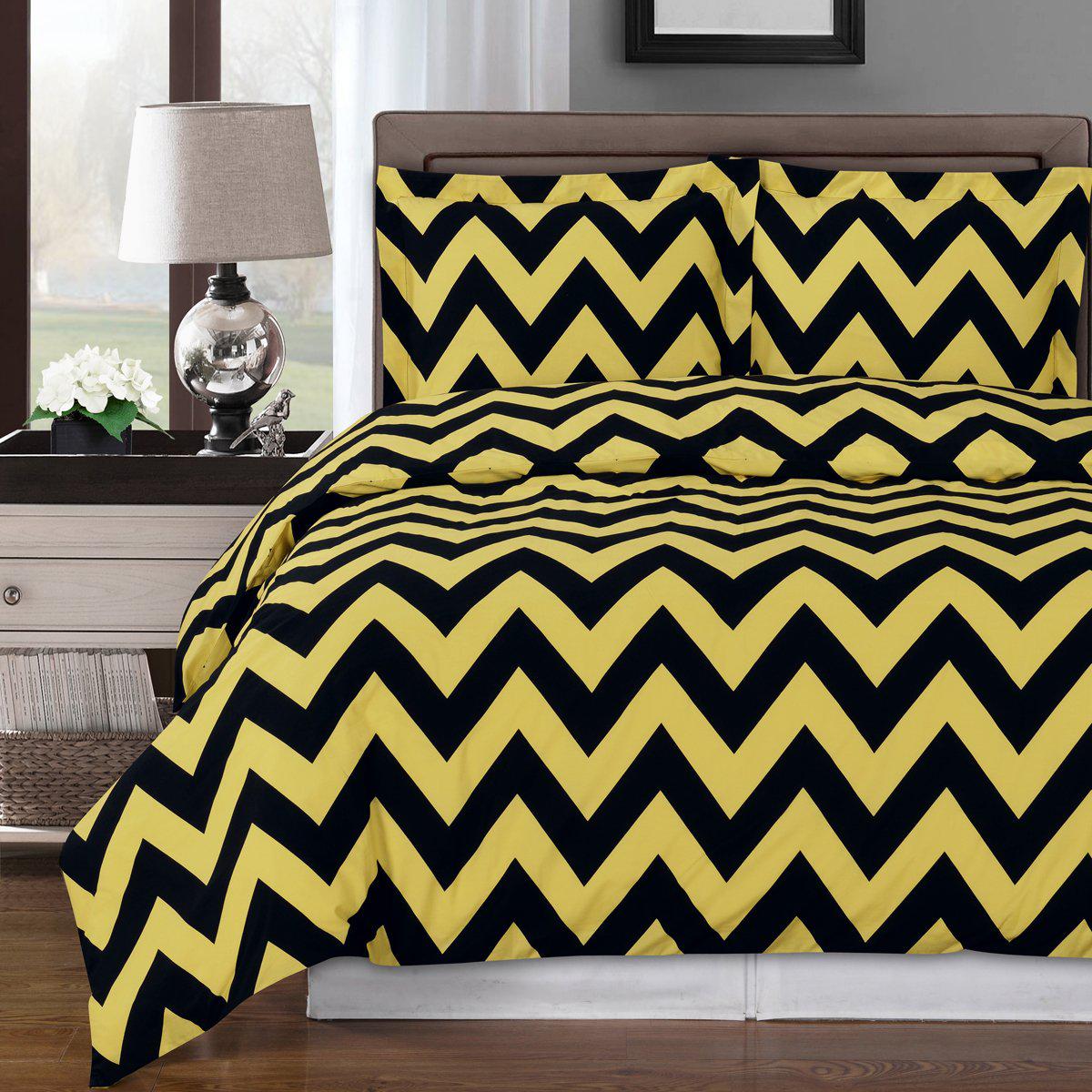 Chevron Combed Cotton Duvet Cover Set - Image 8