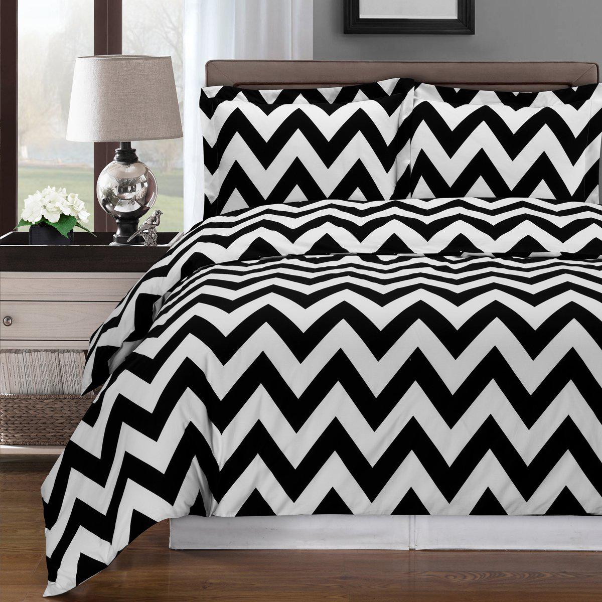 Chevron Combed Cotton Duvet Cover Set - Image 5