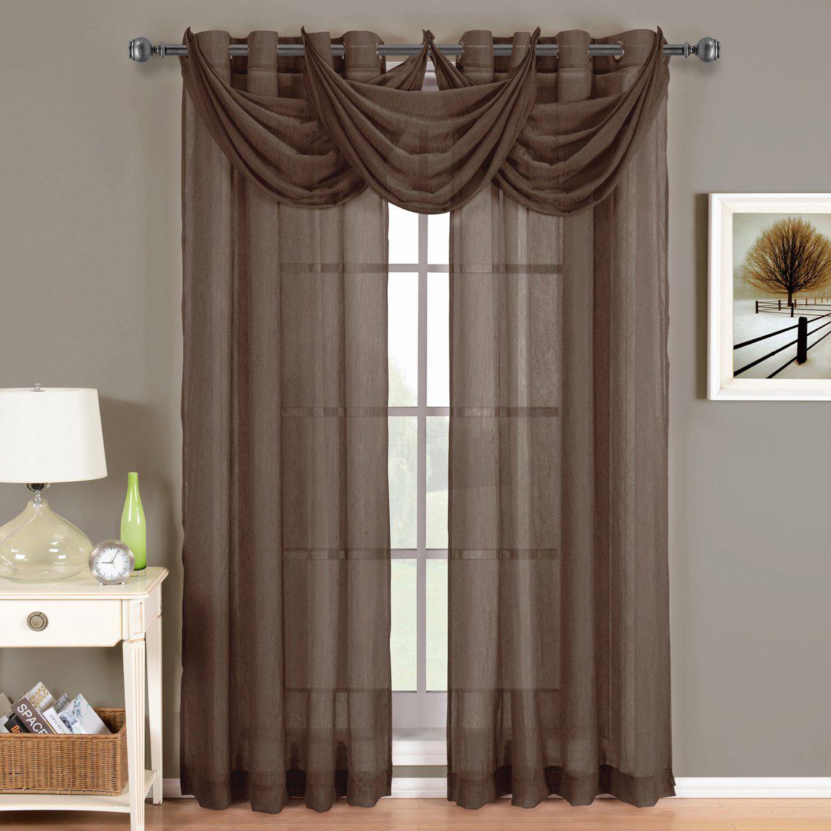 Abri Grommet Crushed Sheer Curtain Panel (Single) - Image 14