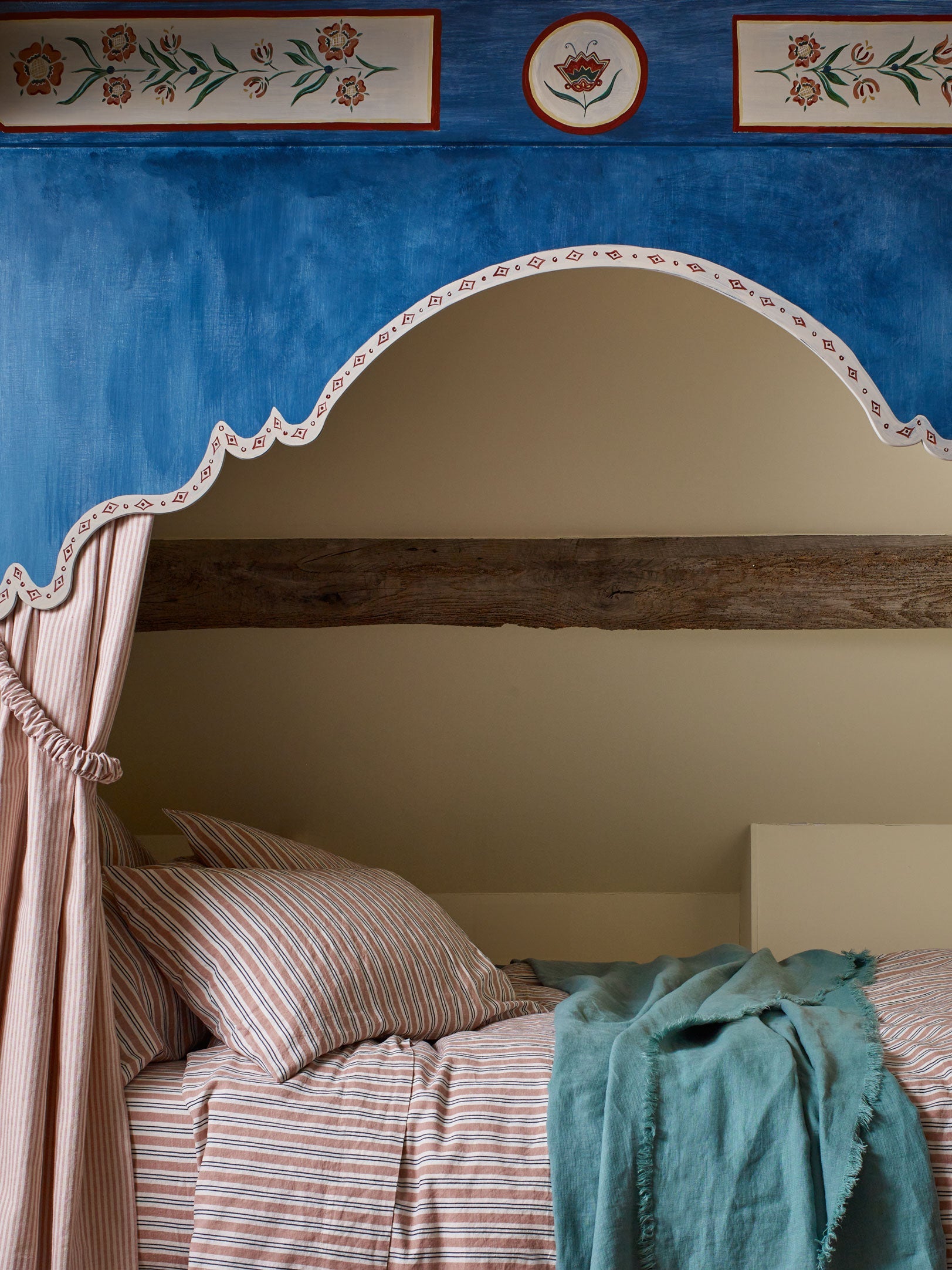 Warm Clay Somerley Stripe Linen Blend Duvet Cover