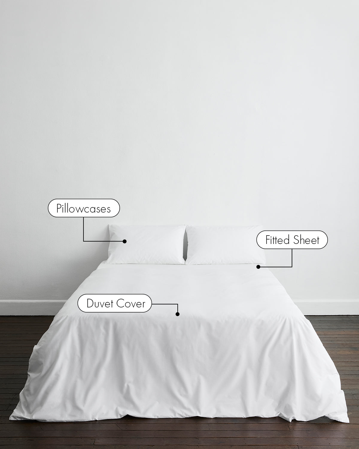 Crisp White Organic Cotton Percale Bedding Set - Image 2