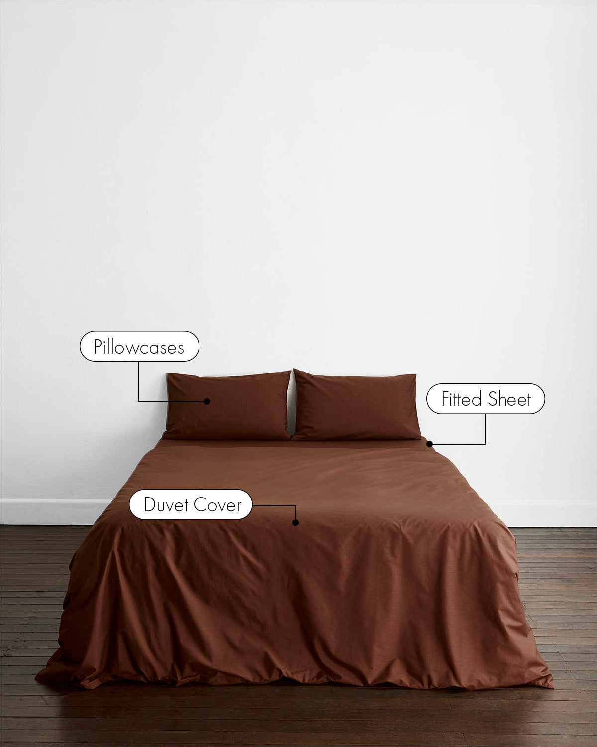 Espresso Organic Cotton Percale Bedding Set - Image 2
