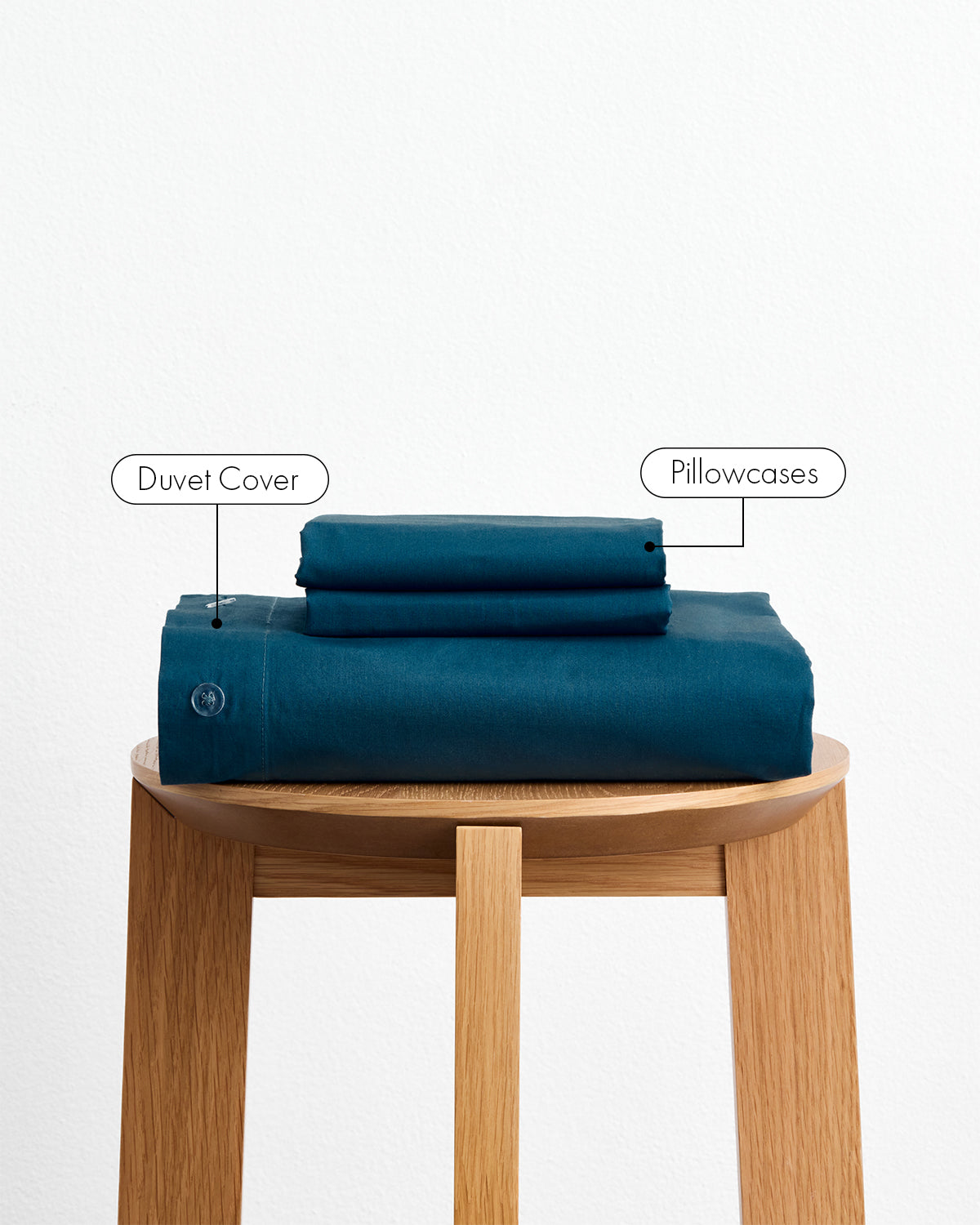 Aegean Organic Cotton Percale Duvet Cover Set - Image 2