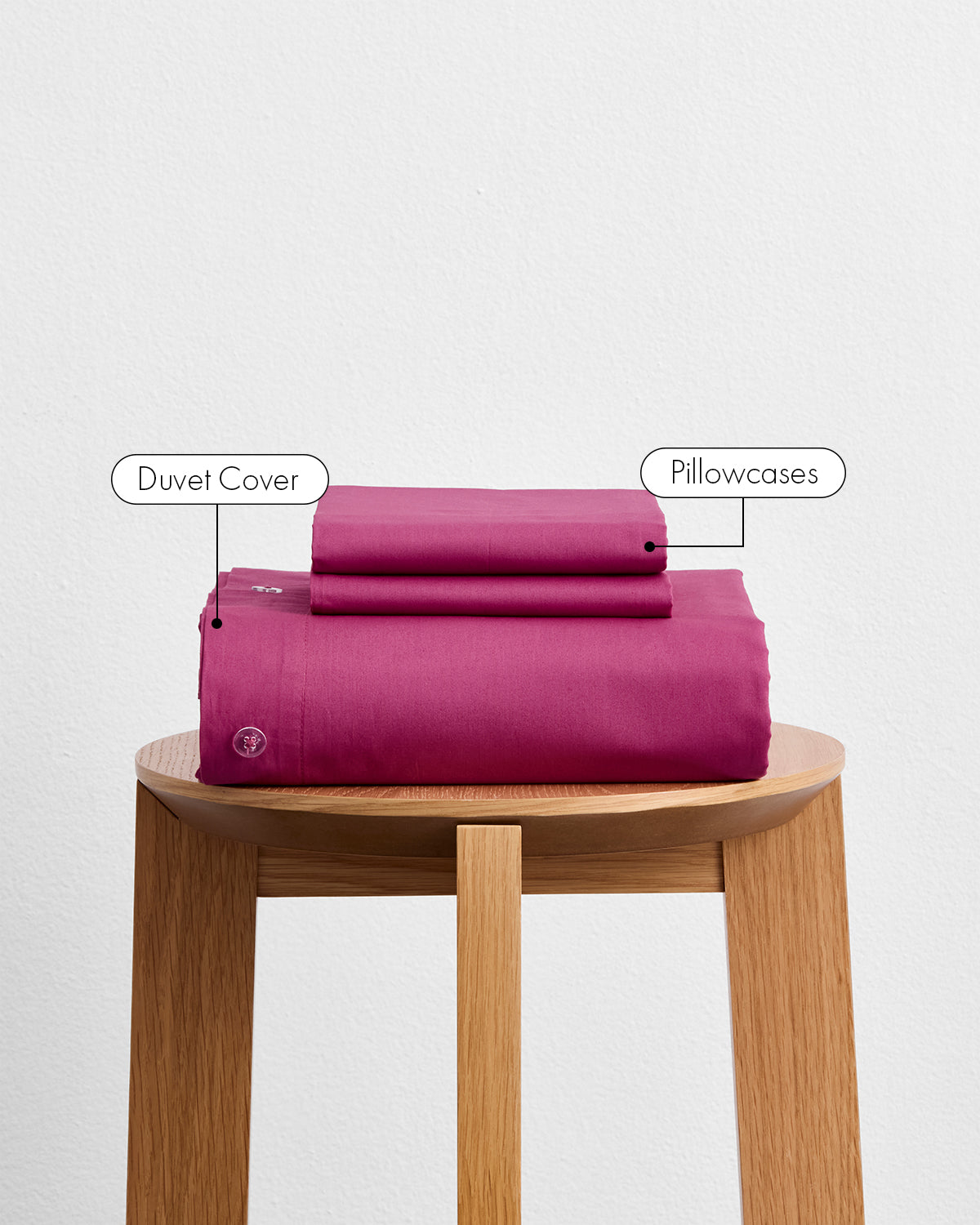 Berry Organic Cotton Percale Duvet Cover Set - Image 2