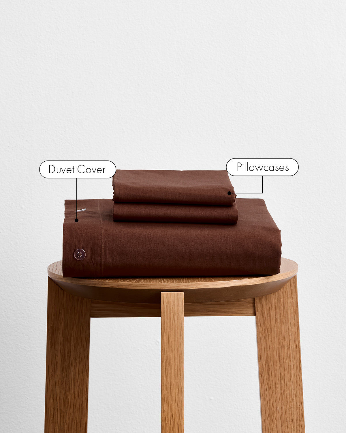 Espresso Organic Cotton Percale Duvet Cover Set - Image 2