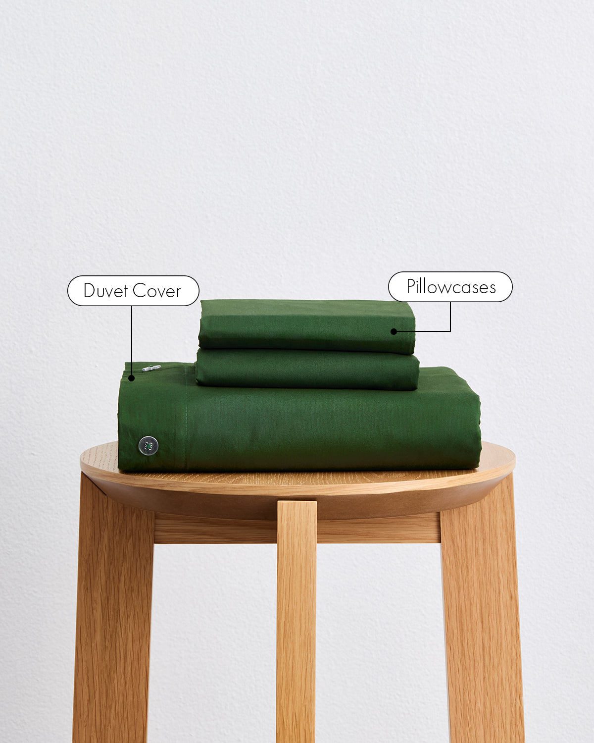 Moss Organic Cotton Percale Duvet Cover Set - Image 2