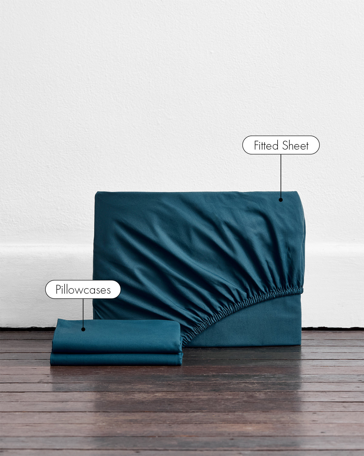 Aegean Organic Cotton Percale Fitted Sheet Set - Image 2