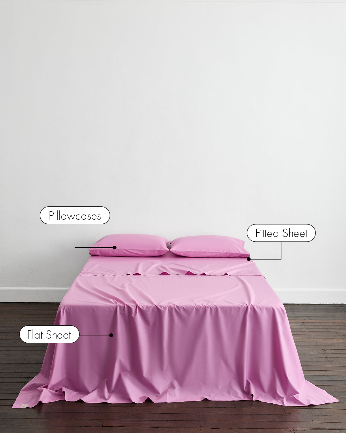 Bubblegum Organic Cotton Percale Sheet Set - Image 2