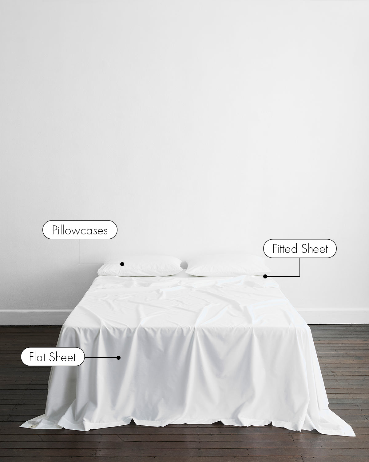 Crisp White Organic Cotton Percale Sheet Set - Image 2