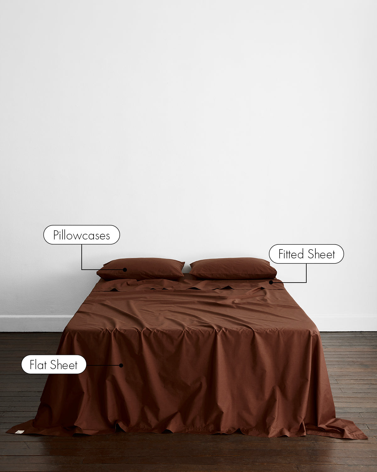 Espresso Organic Cotton Percale Sheet Set - Image 2